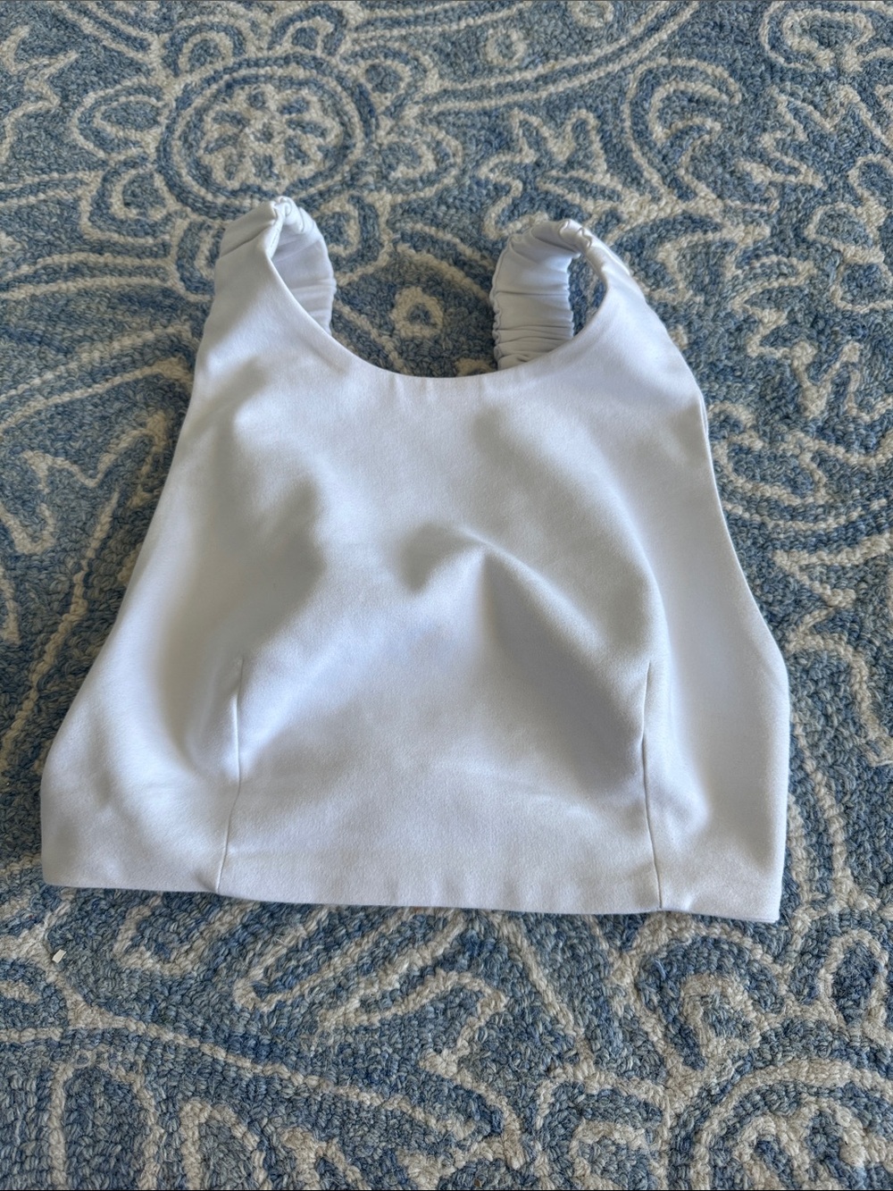 Zara White Cropped Tank Top